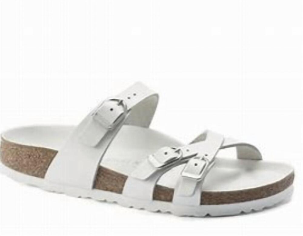 NEW BIRKENSTOCK women's franca sandal in white